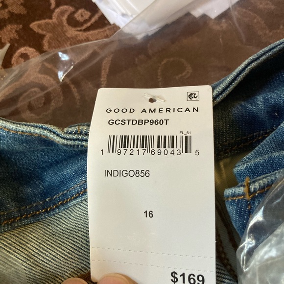 Good American Soft-tech Good Curve Straight Jeans Size 16 - Picture 11 of 11